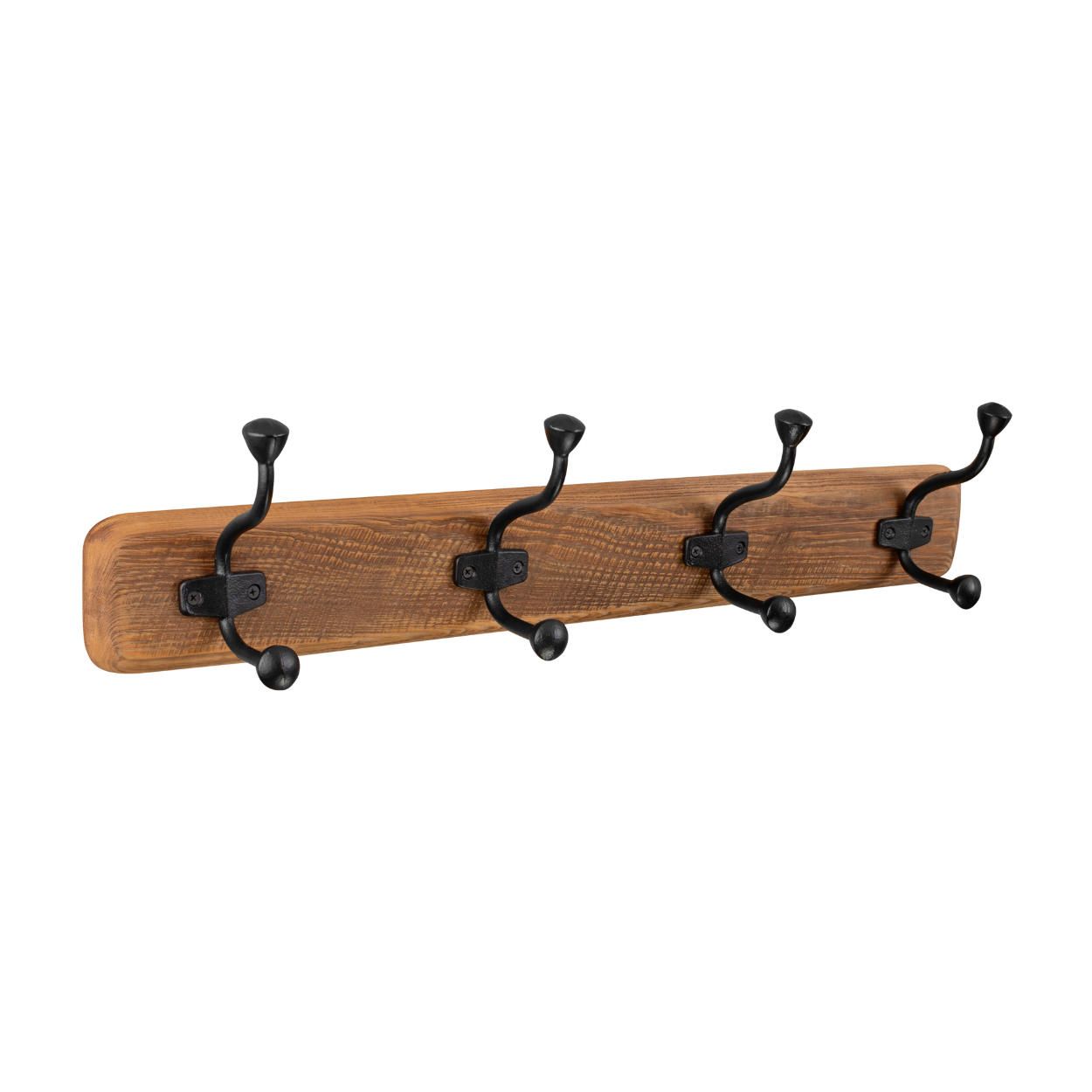 4 Hook Rail 730x160mm - Recycled Pine