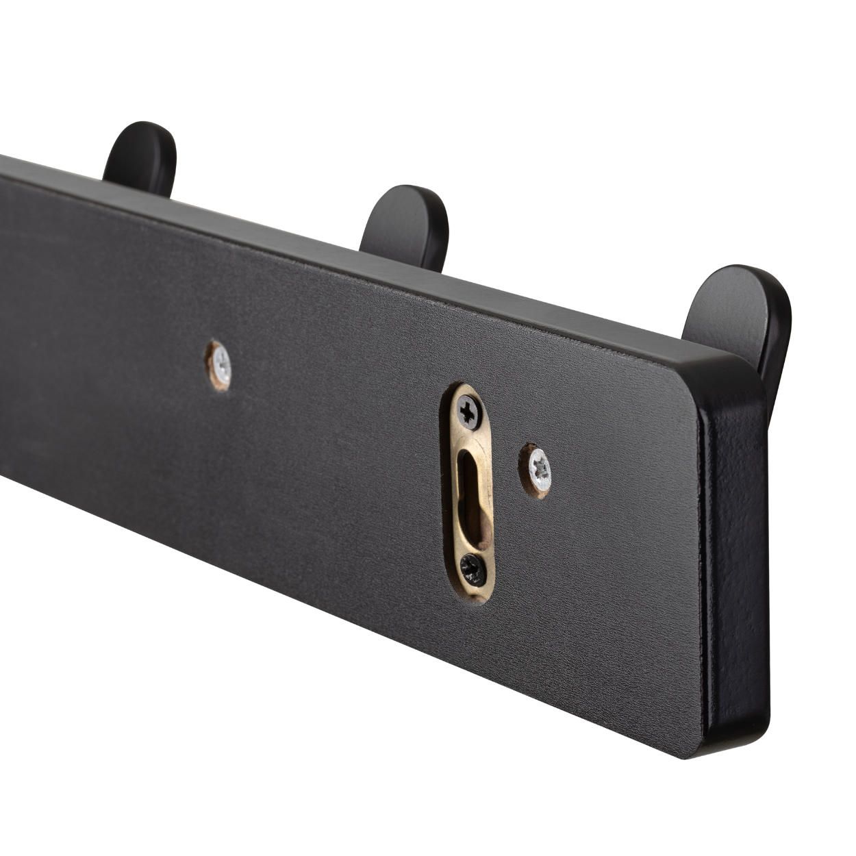 5 Hook Rail MDF & Matt Black - 550x70mm