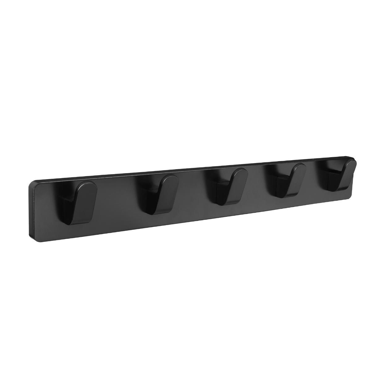 5 Hook Rail MDF & Matt Black - 550x70mm