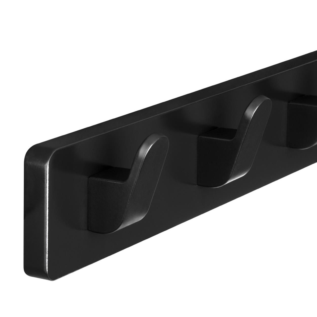 5 Hook Rail MDF & Matt Black - 550x70mm