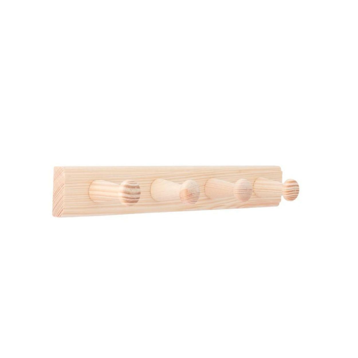 4 Hook Rail Pine 240x35mm