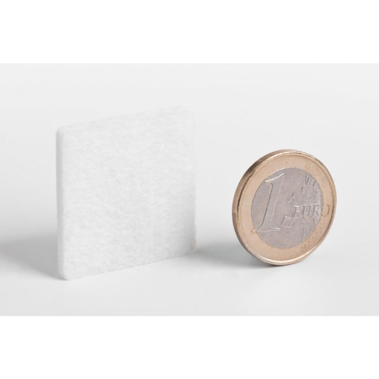 Felt Pads Self Adhesive White 30x30mm - 8 Pack