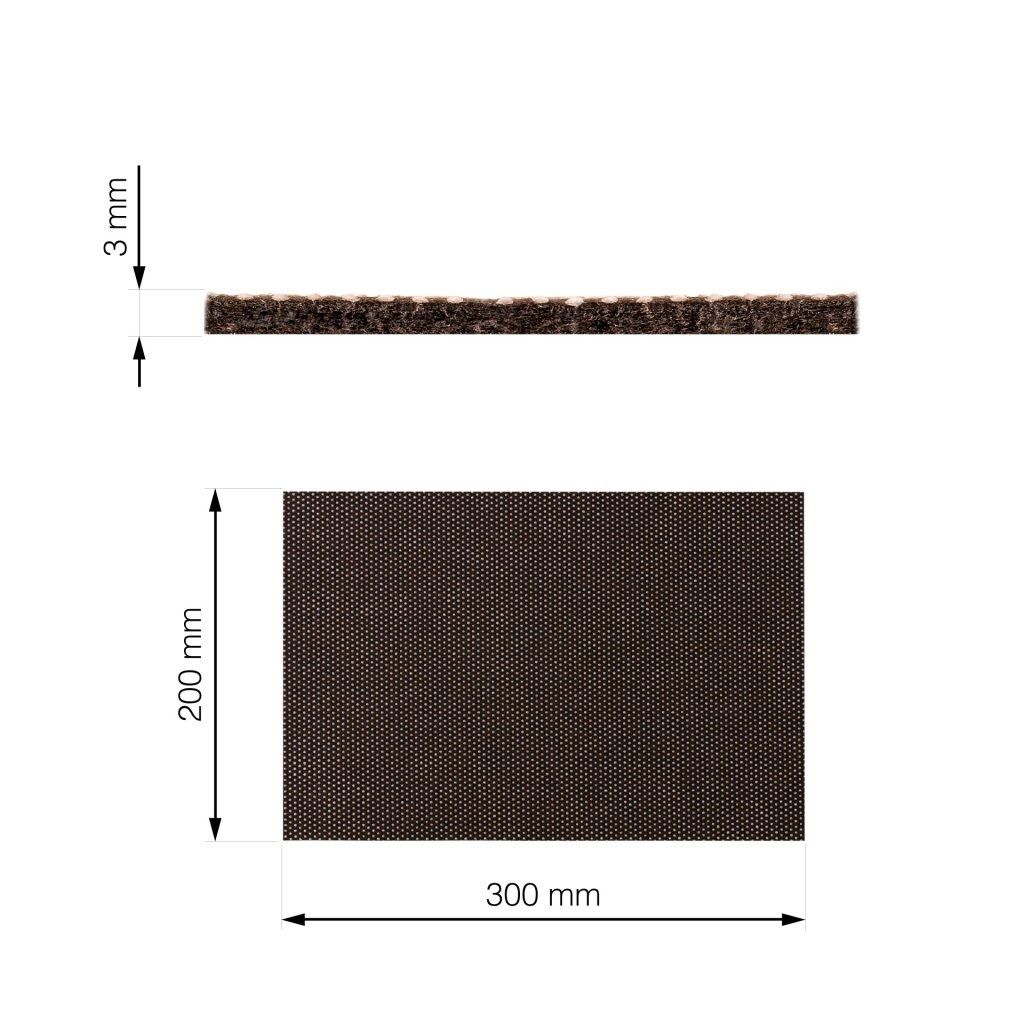 Felt Pad with Non Slip Dots Brown 200x300mm