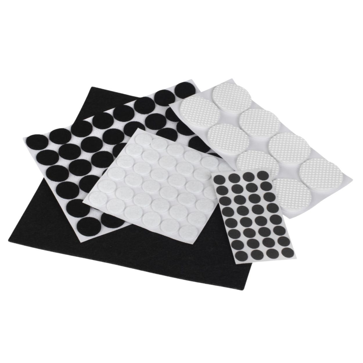 Felt Pads Black & White 125 Piece