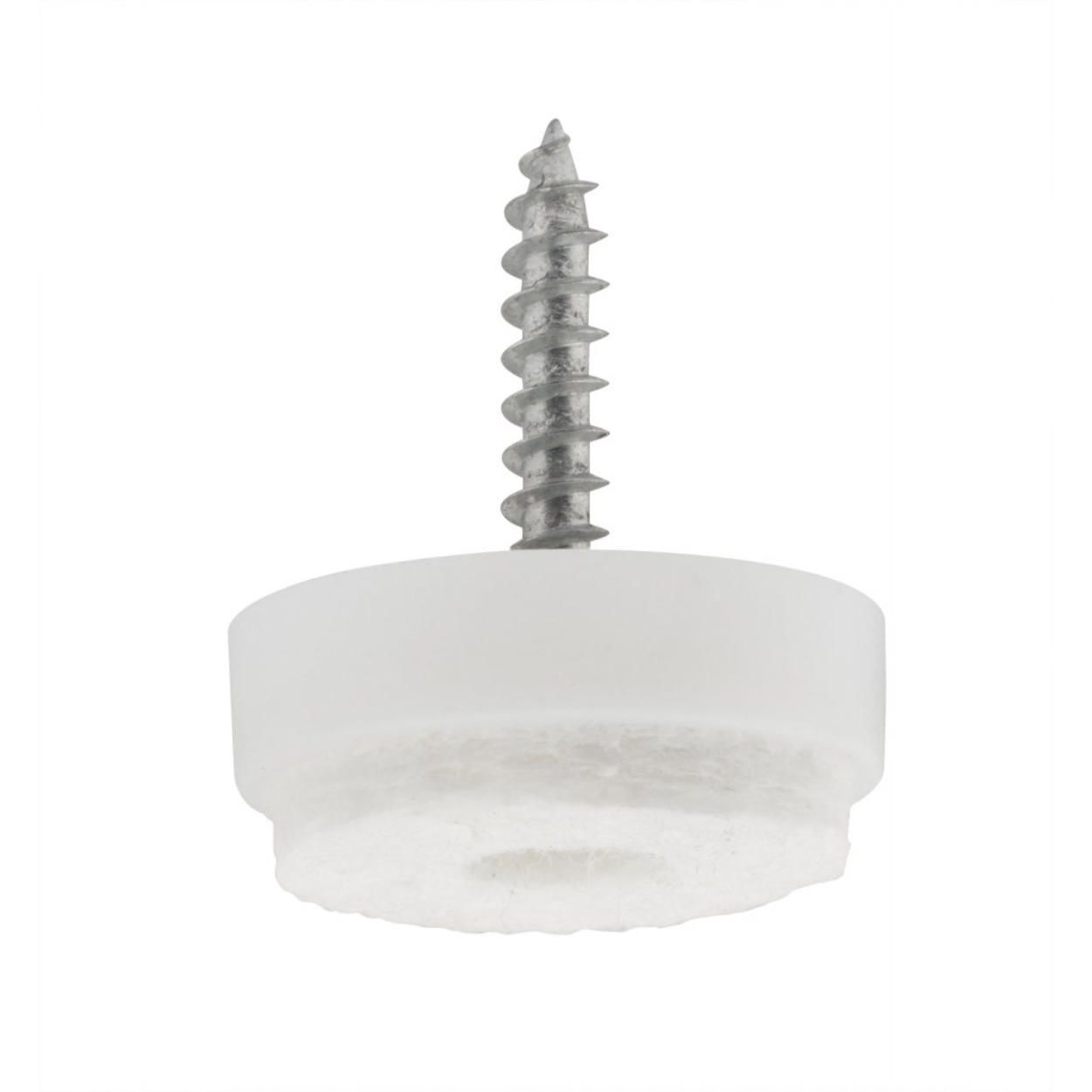 Felt Gliders with Screw White 8 Pack