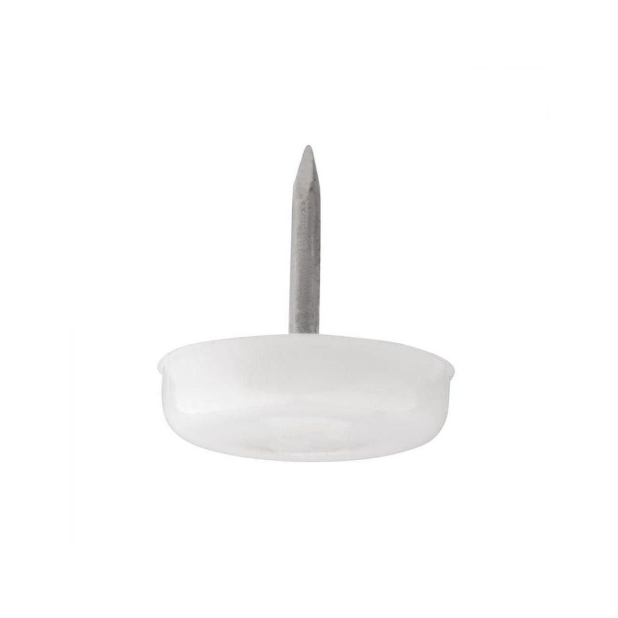 Plastic Gliders with Nail White 8 Pack