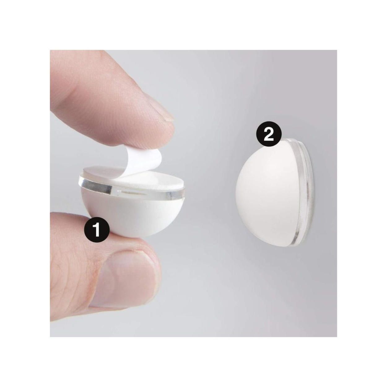 Door Stop White 22mm 2Pk