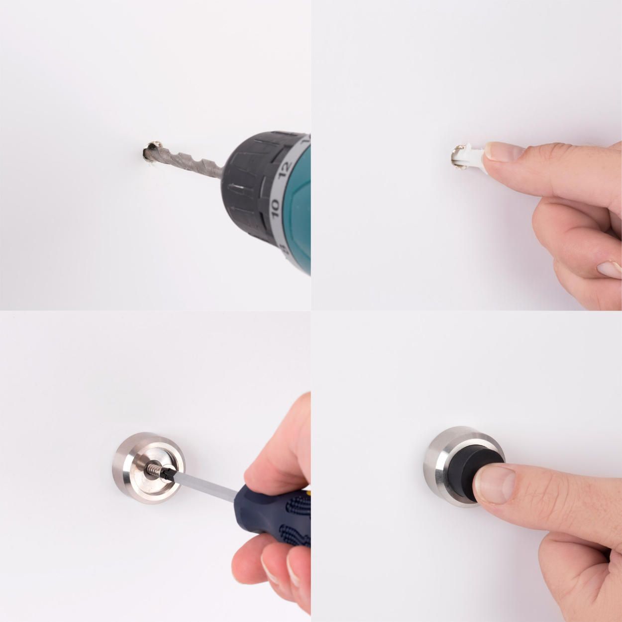 Door Wall Stopper Stainless Steel 32x15mm