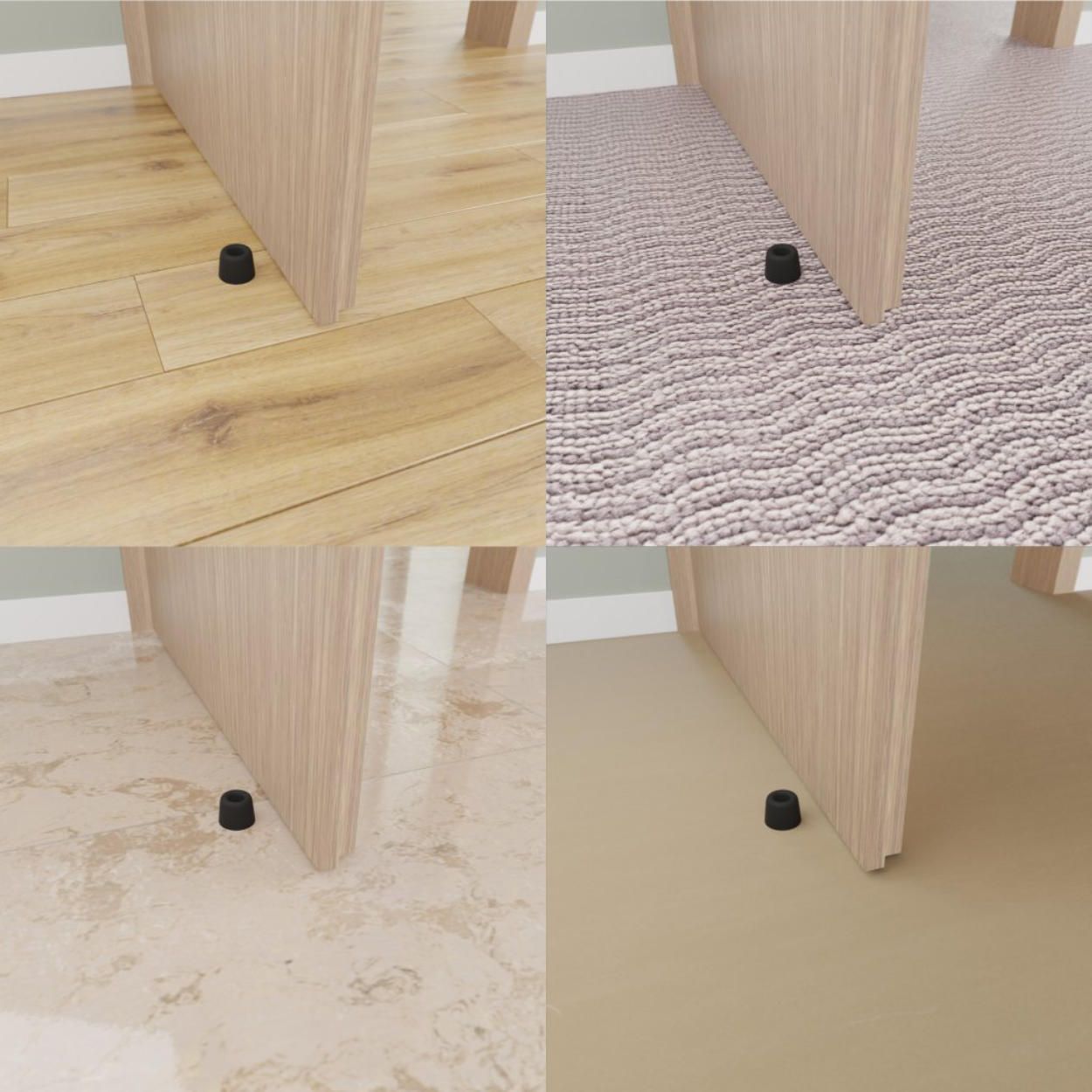 Medium Door Stop Black 40x25mm