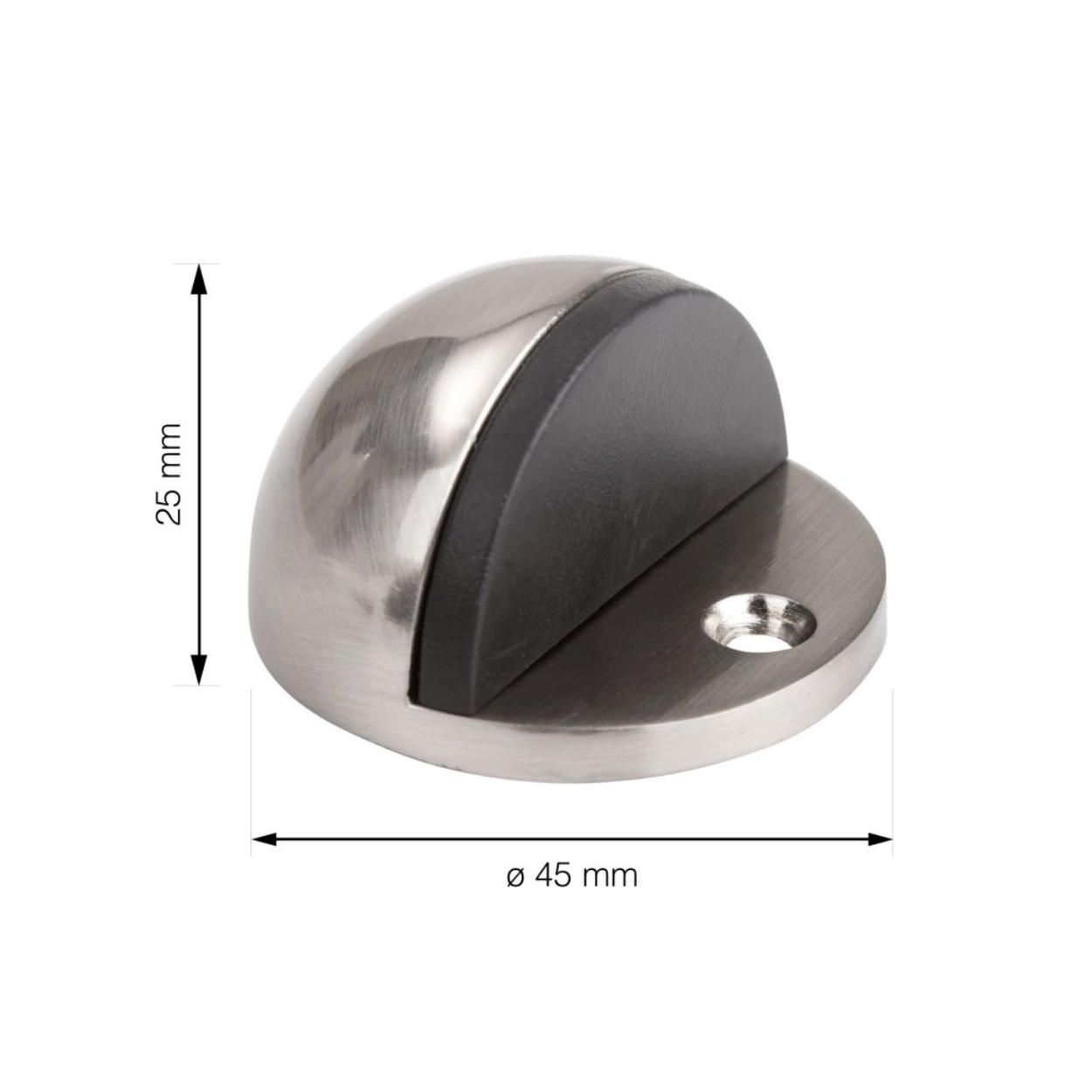 Door Stop Matt Nickel 45x25mm