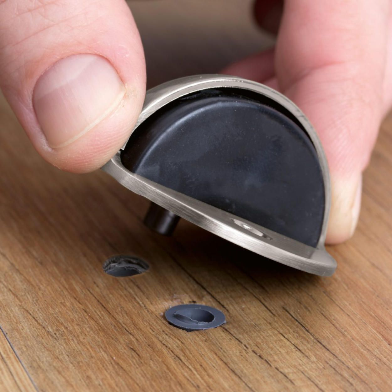 Door Stop Matt Nickel 45x25mm