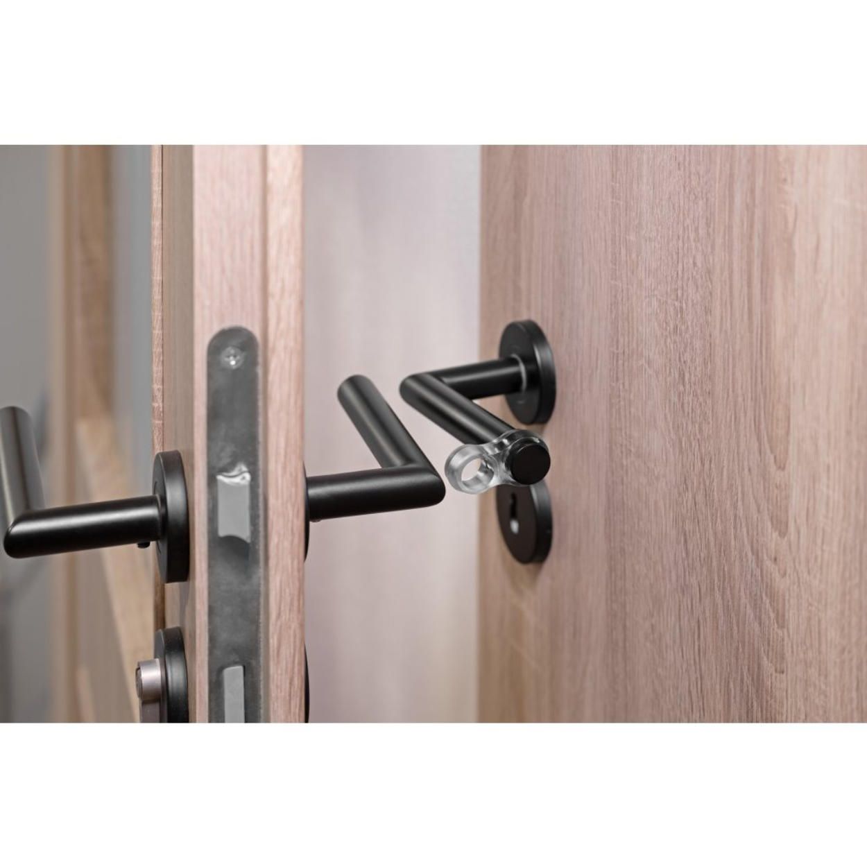 Double Door Buffers Plastic Transparent 4Pk