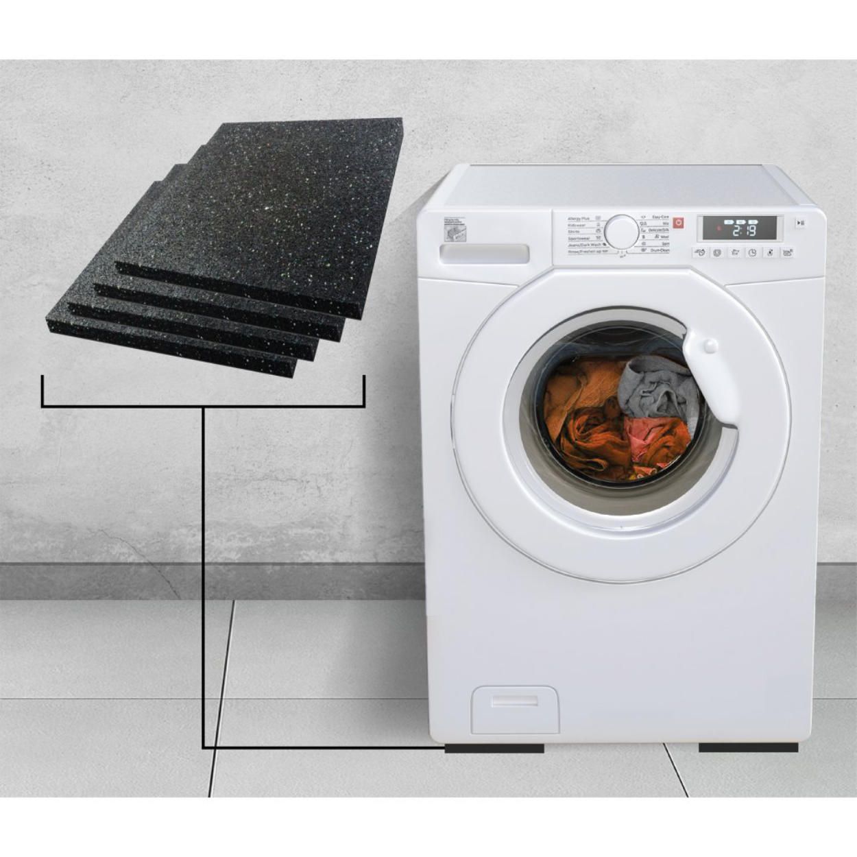 Anti-Vibration Pads Black 4Pk