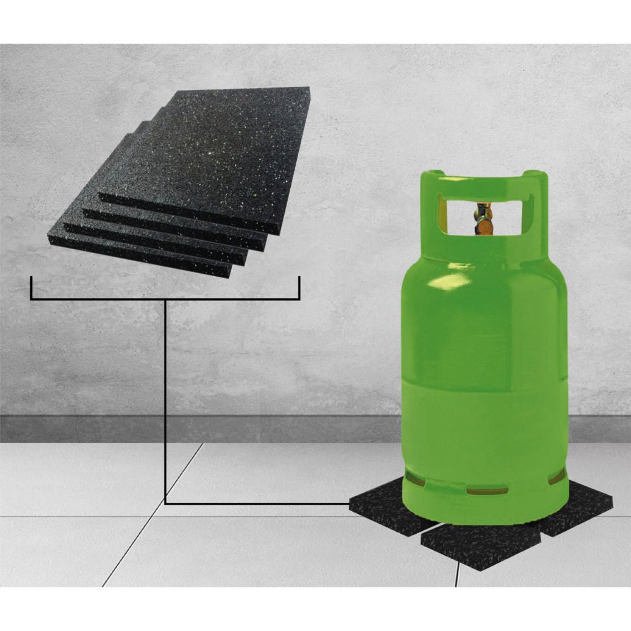 Anti-Vibration Pads Black 4Pk