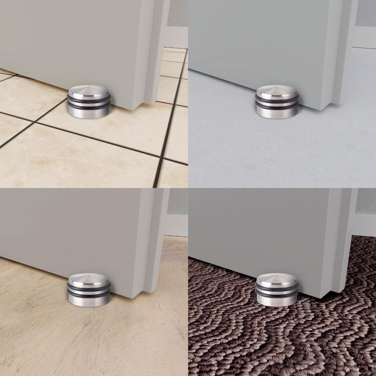 Door Stop Brushed Stainless Steel 63x41mm