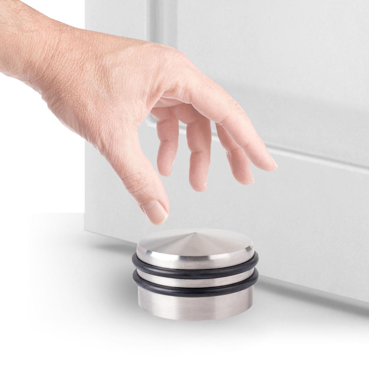 Door Stop Brushed Stainless Steel 63x41mm
