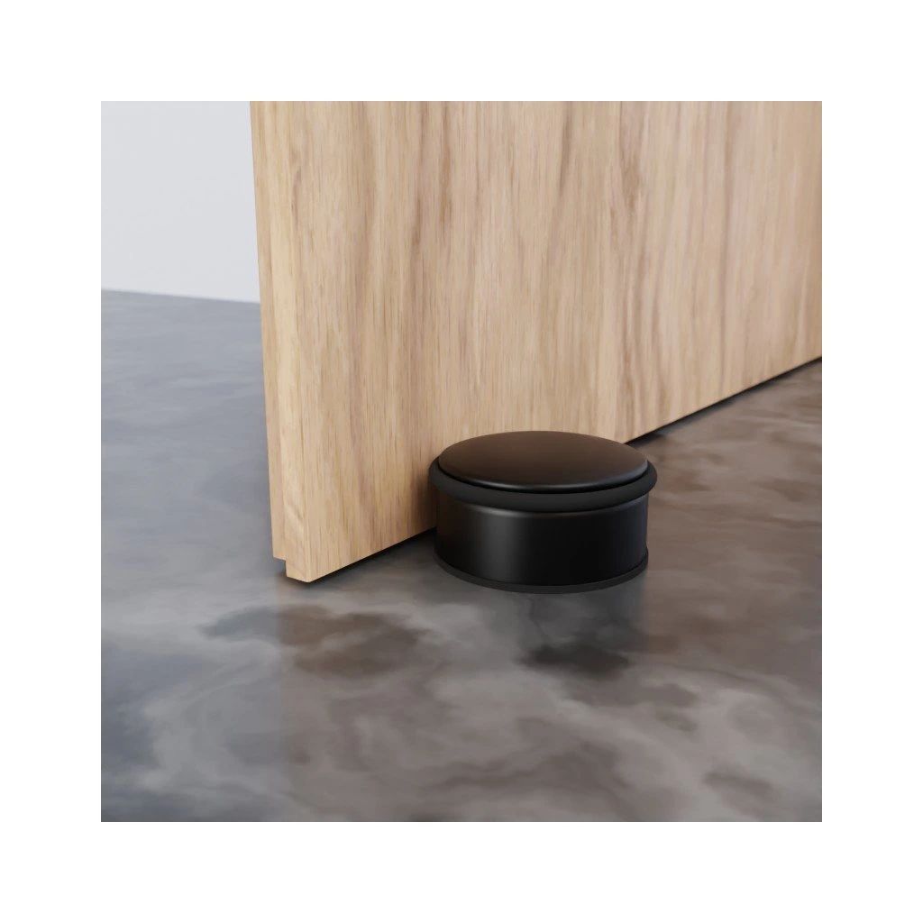 Door Stop Black Stainless Steel 110x60mm
