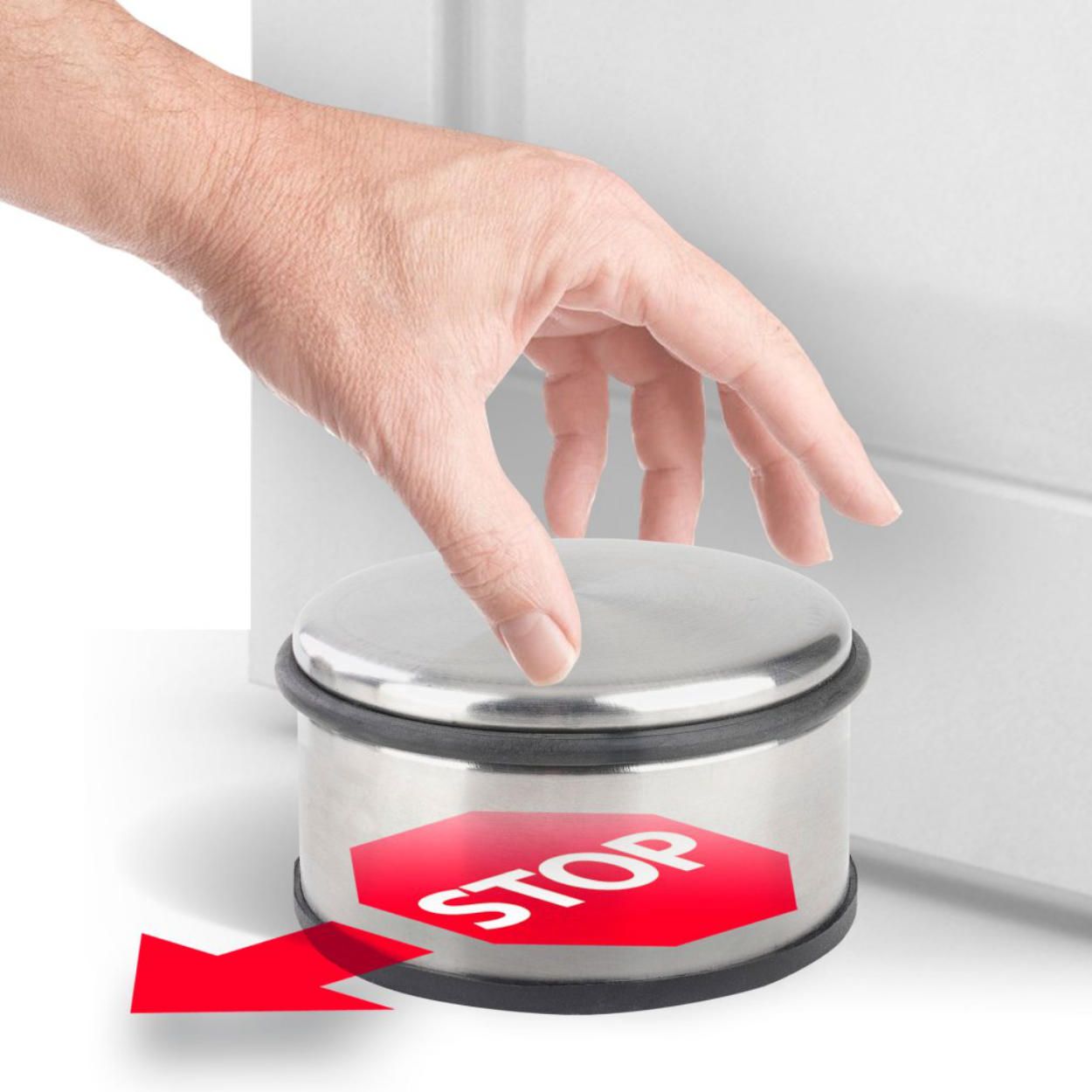 Door Stop Brushed Stainless Steel 110x60mm