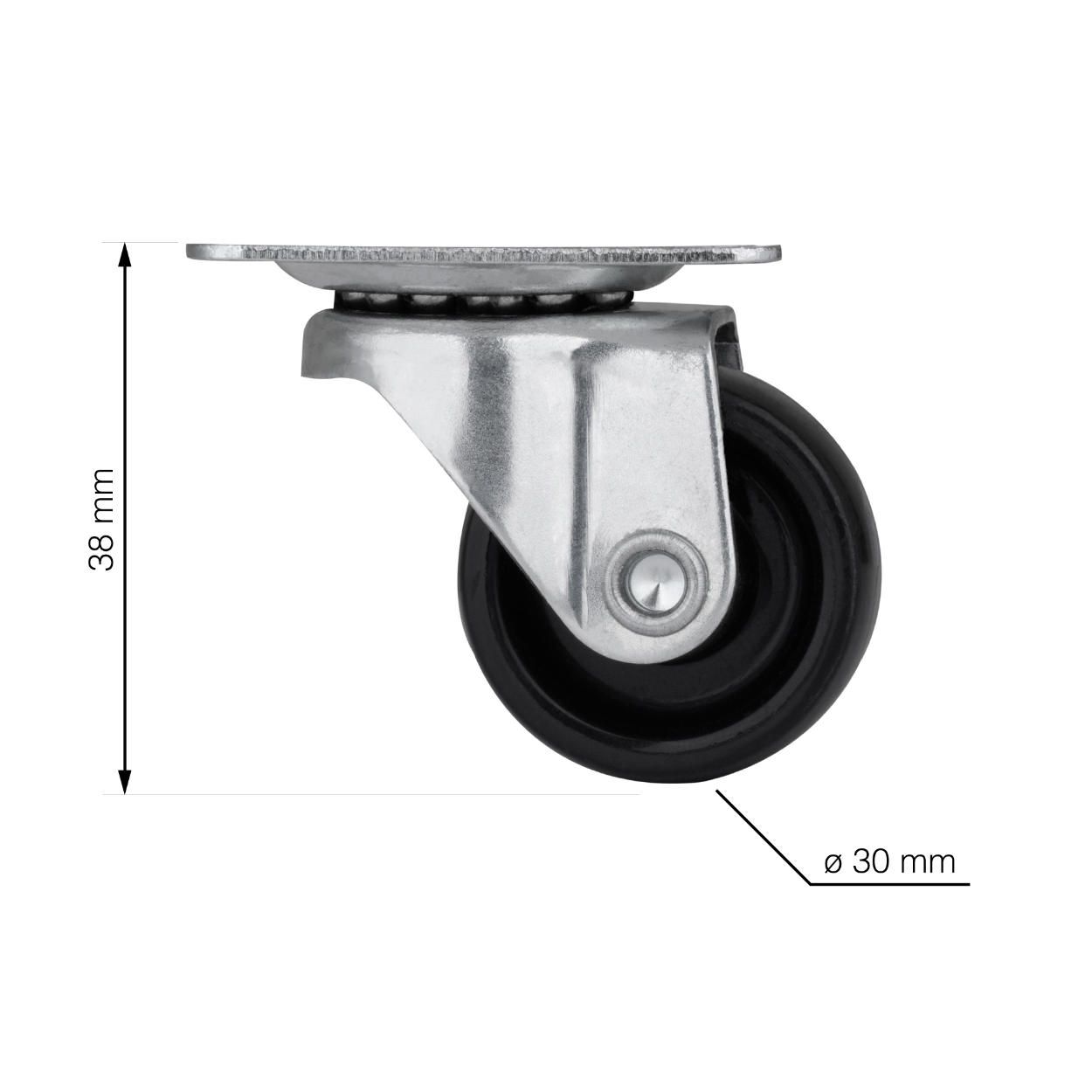 Swivel Castor with Plate 30mm