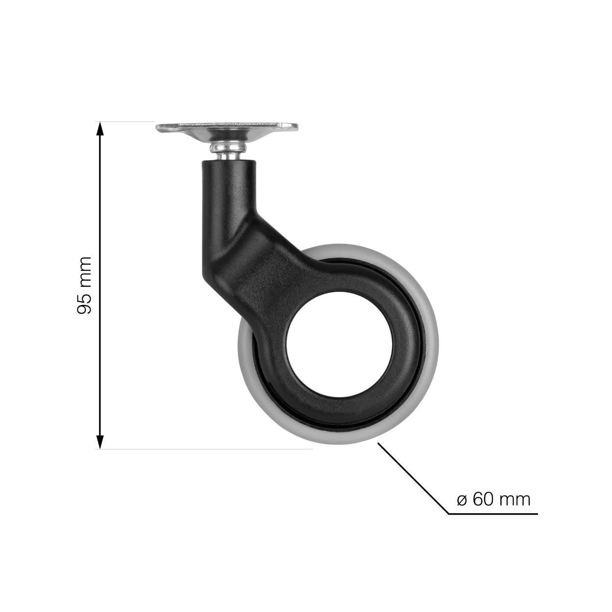 Swivel Castor Wheel 60mm