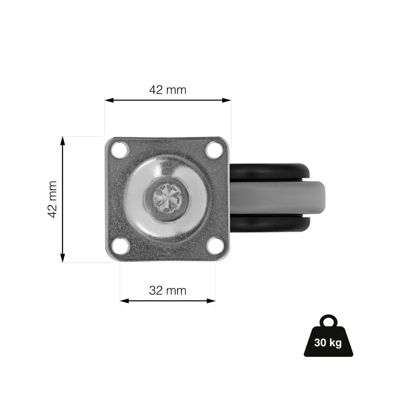 Swivel Castor Wheel 60mm