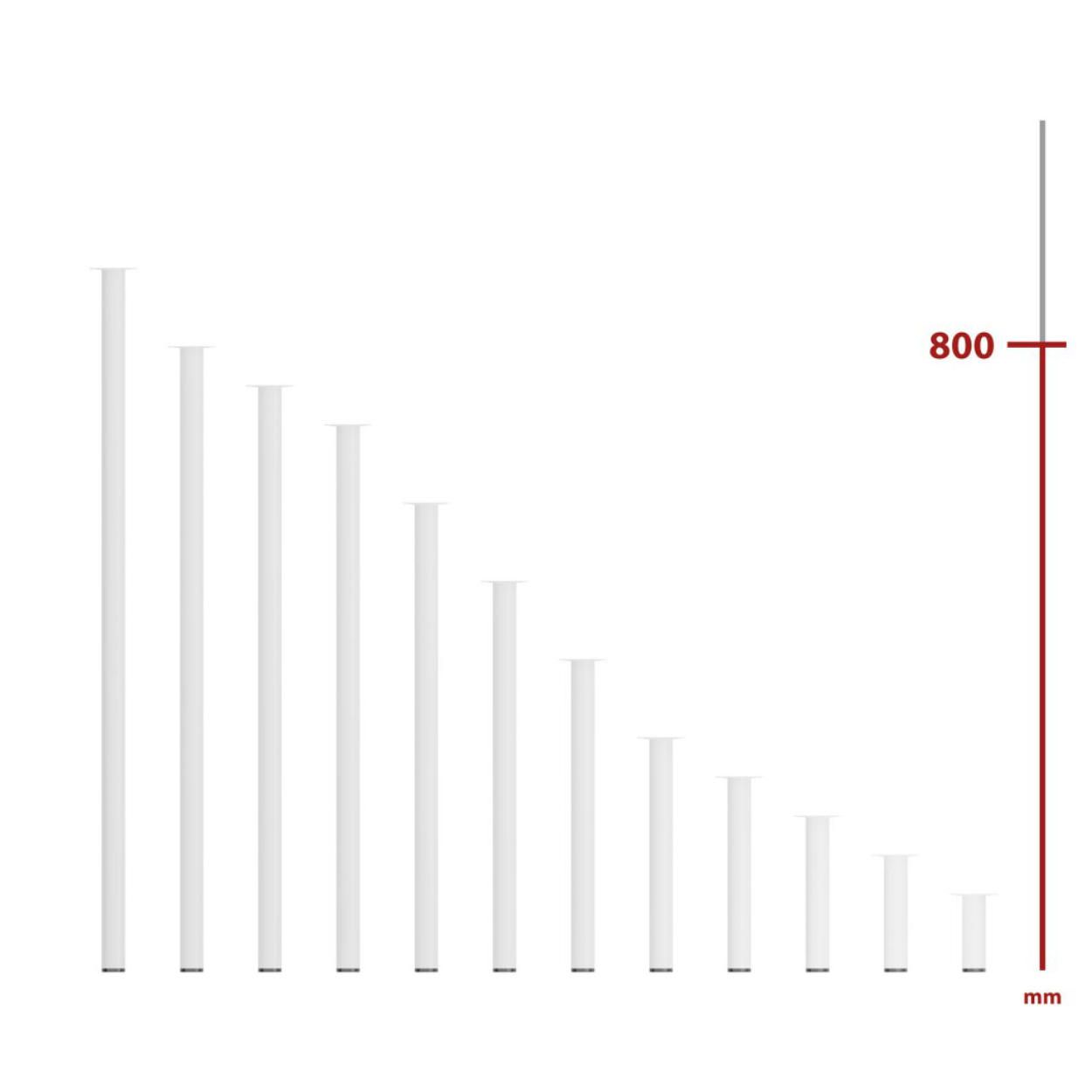 Furniture Leg White 30x800mm