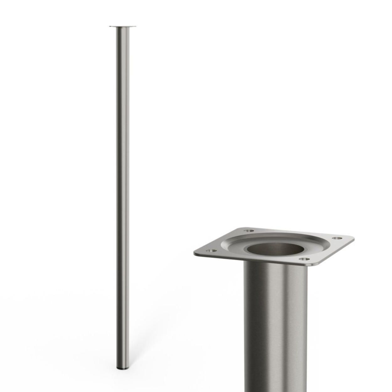 Furniture Leg Brushed Nickel 30x800mm