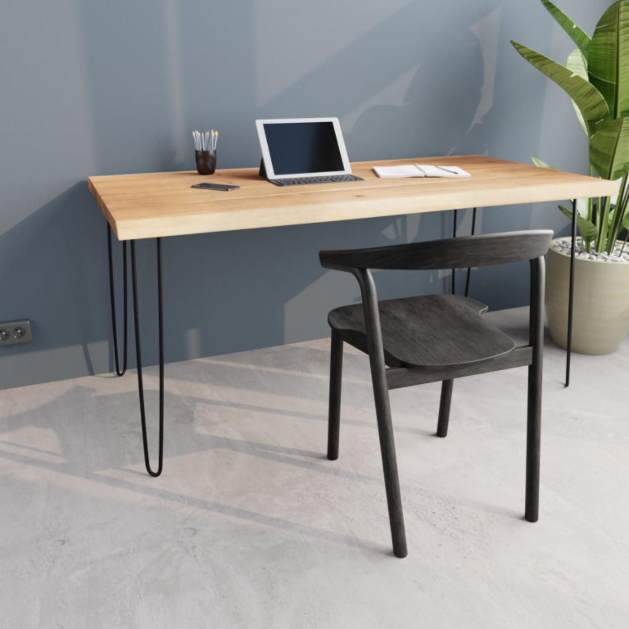 Hairpin Furniture Leg Black 710mm