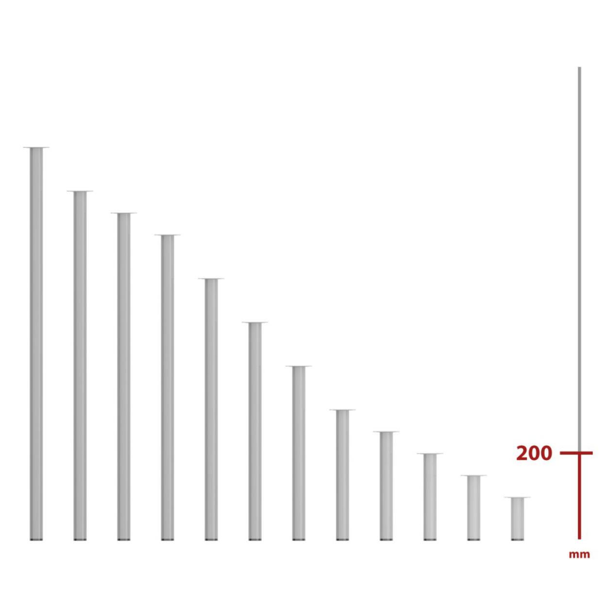 Furniture Leg Grey 30x200mm