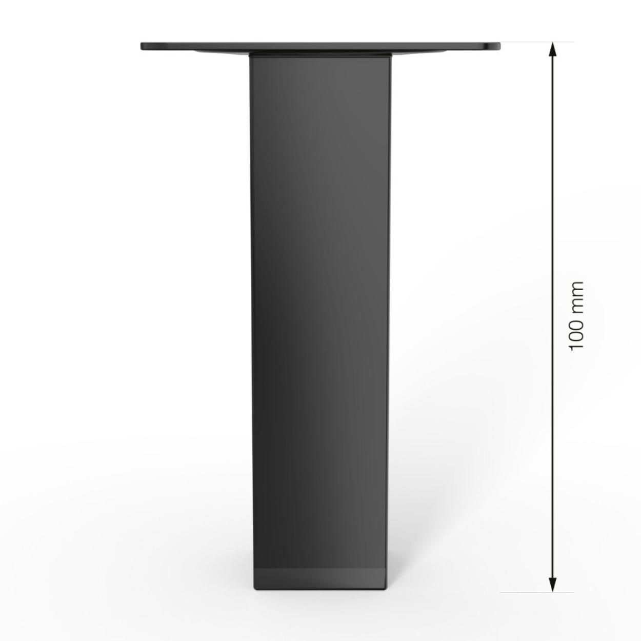 Furniture Leg Black 25x25x100mm