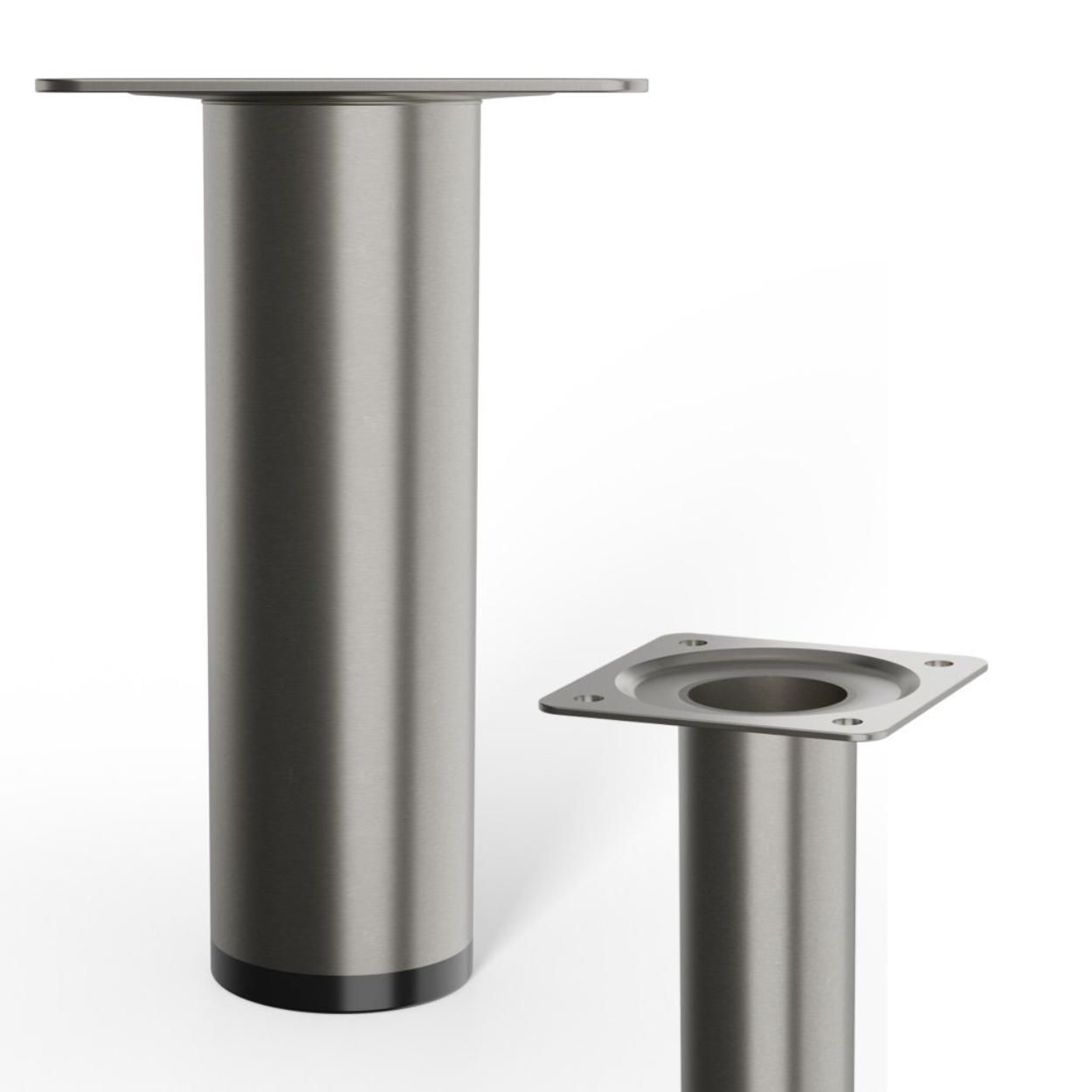 Furniture Leg Brushed Nickel 30x100mm