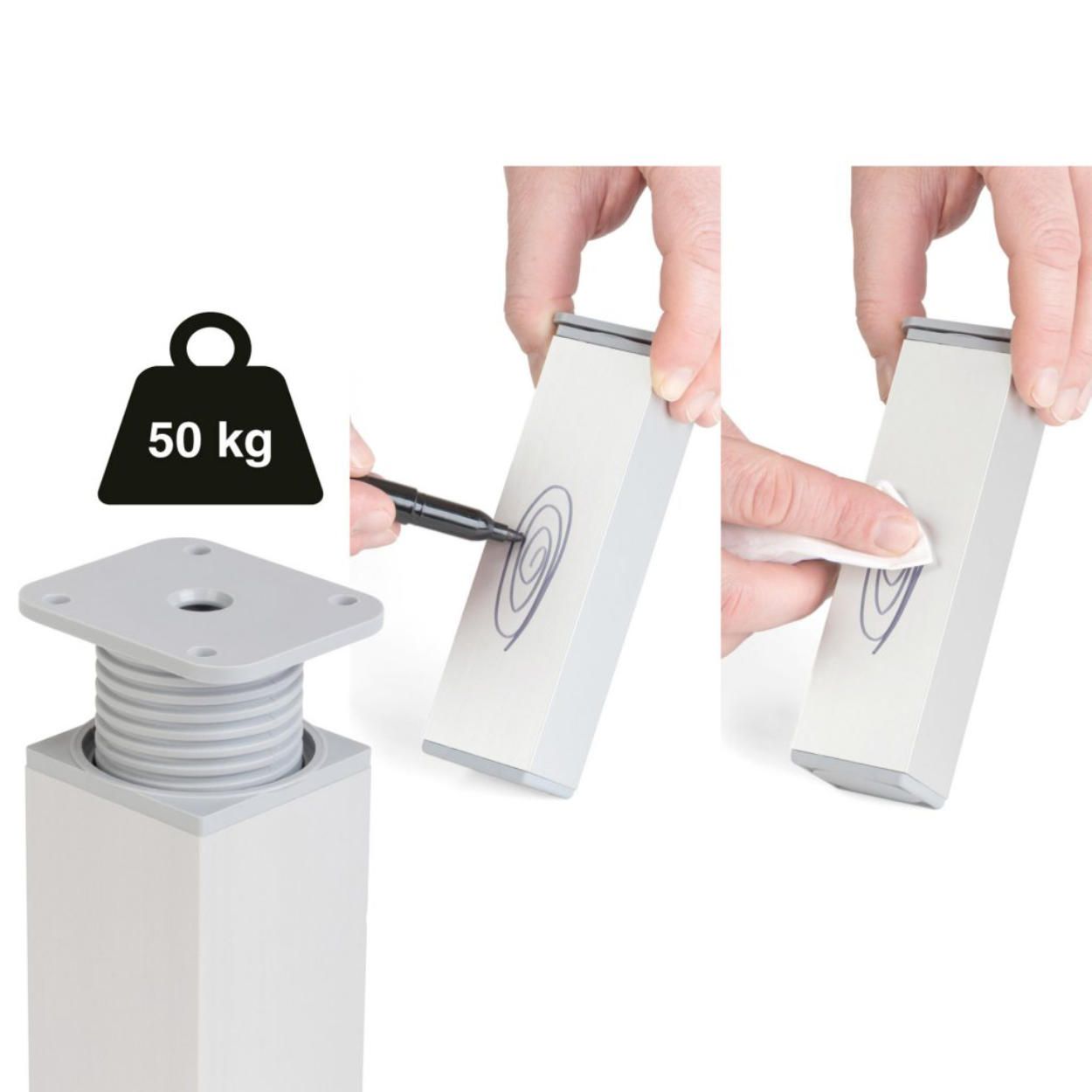 Plastic Furniture Leg 40x40x60mm