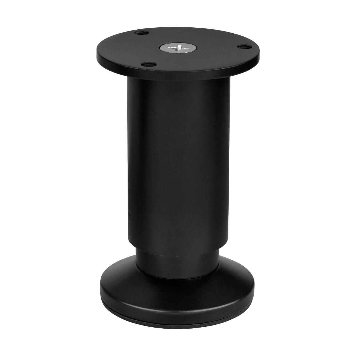 Furniture Leg Adjustable Matt Black 100-115mm