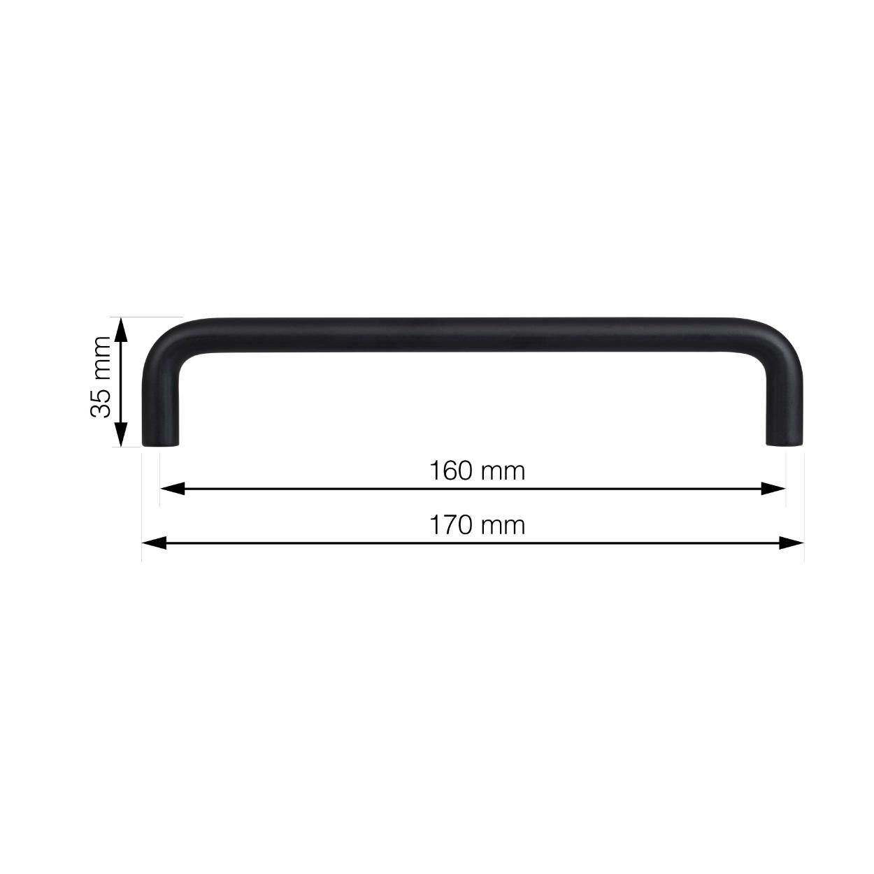 Gissi Handle Matt Black 160 mm