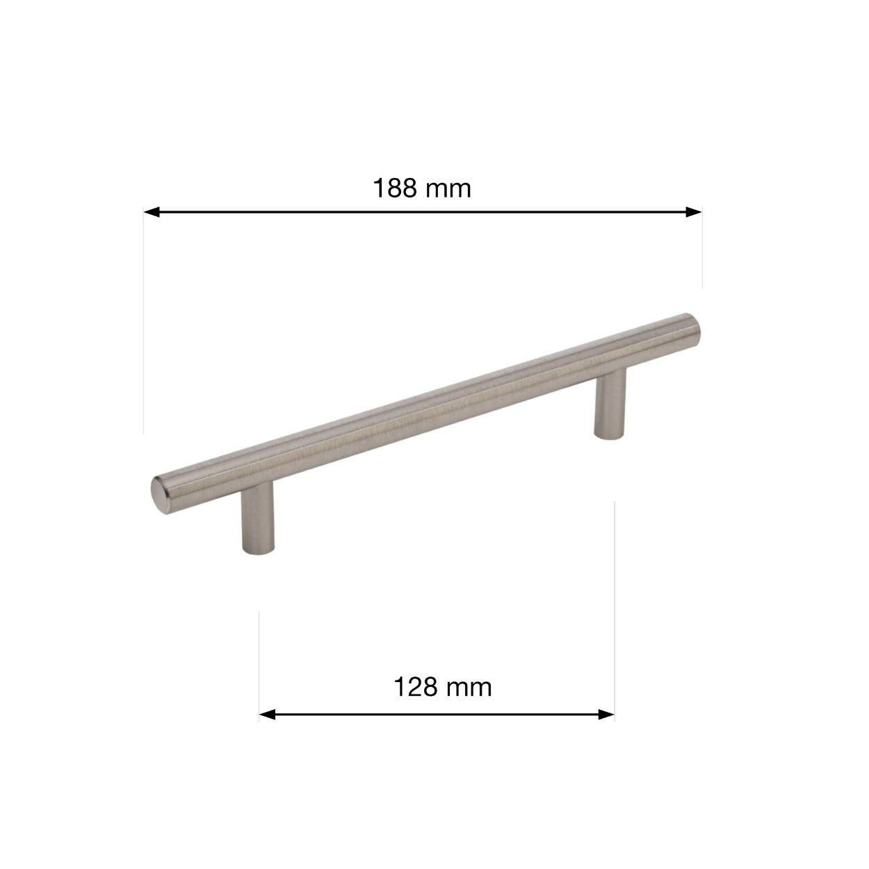Maxim Handle Brushed Nickel 128mm