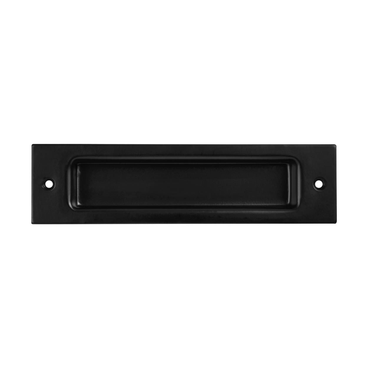 Recessed Sliding Door Handle Matt Black 230mm