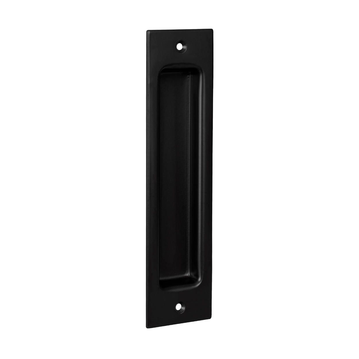 Recessed Sliding Door Handle Matt Black 230mm