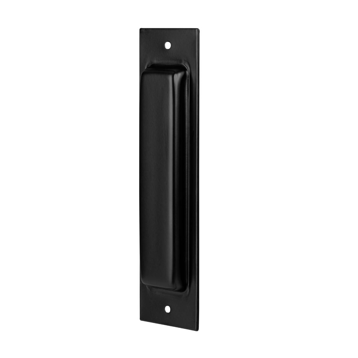 Recessed Sliding Door Handle Matt Black 230mm