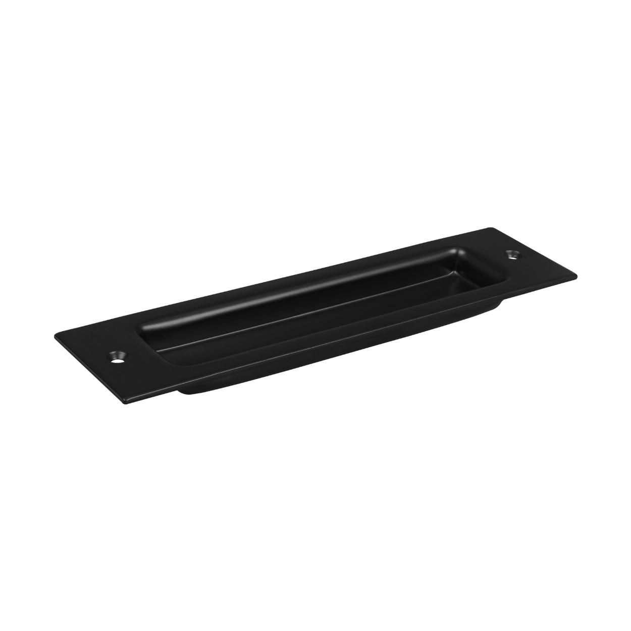 Recessed Sliding Door Handle Matt Black 230mm