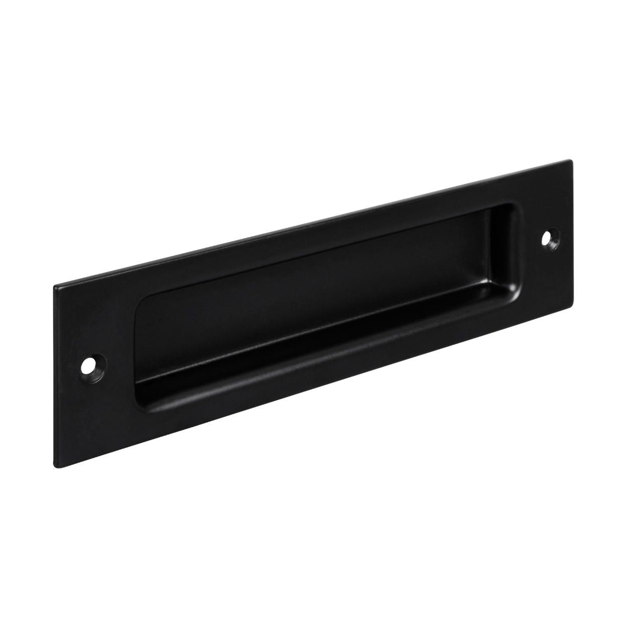 Recessed Sliding Door Handle Matt Black 230mm