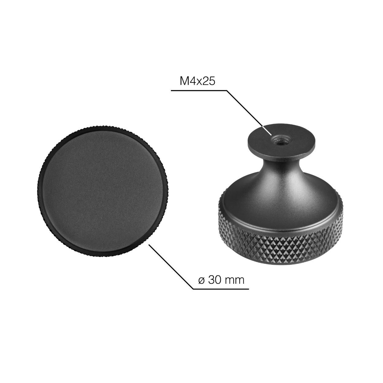 Dieren Knob Grey 30mm