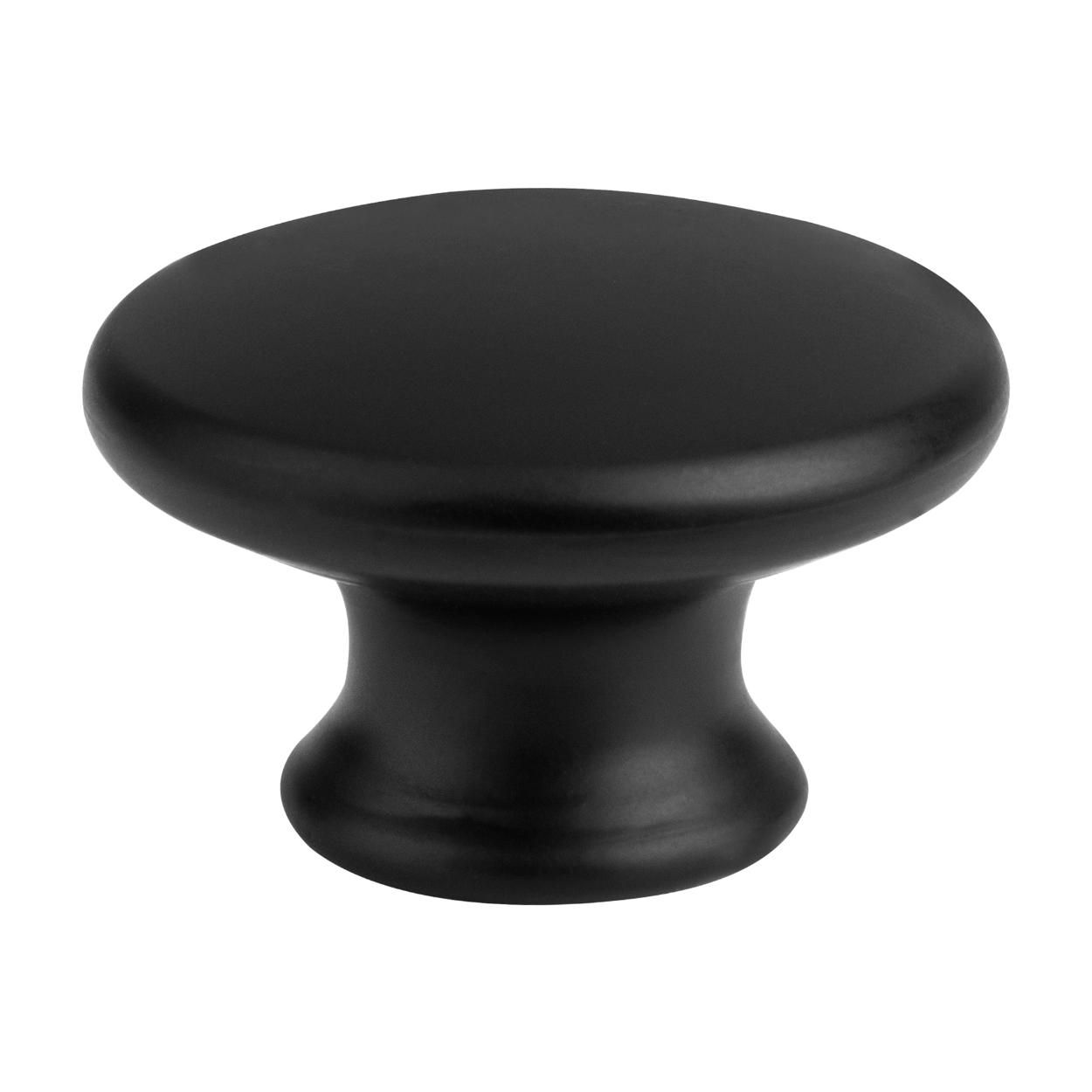 Seol Plastic Knob Matt Black 40mm