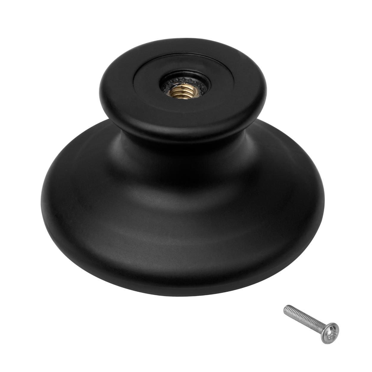 Seol Plastic Knob Matt Black 40mm