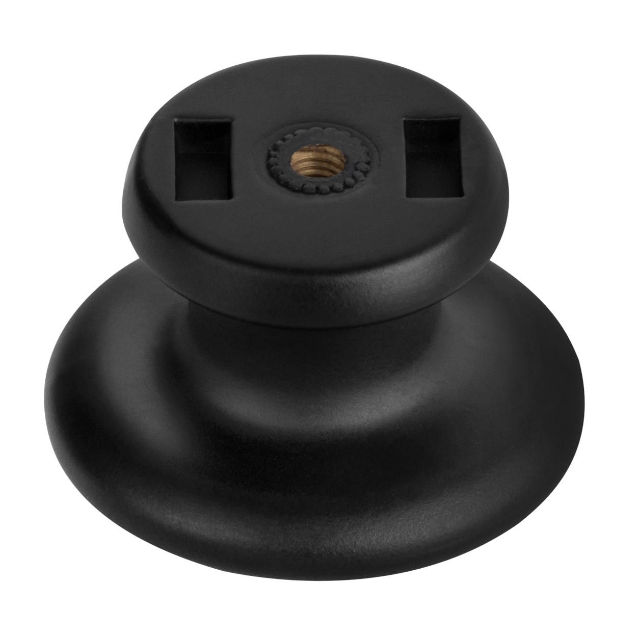 Bems Plastic Knob Matt Black 34mm