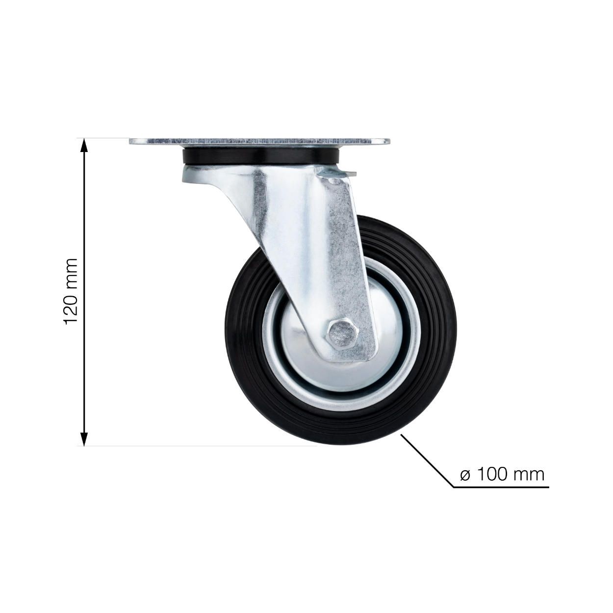 Swivel Castor Wheel 100mm (Load 70kg)
