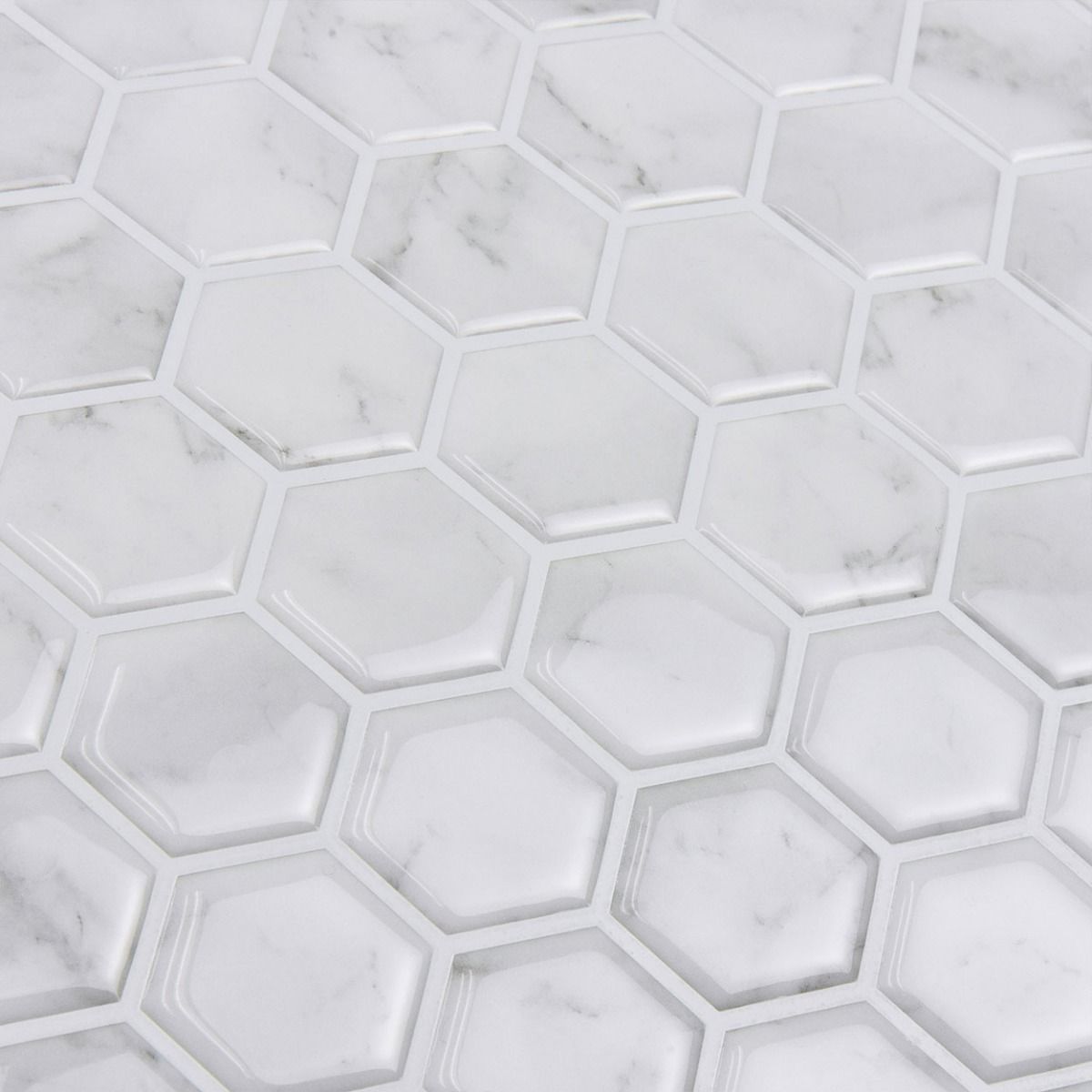 In Home Hexagon Marble Peel And Stick