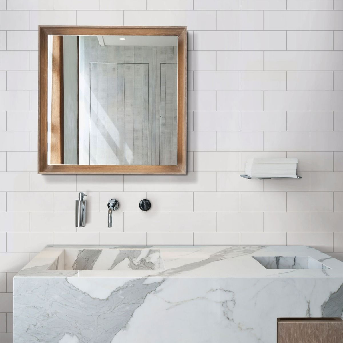 In Home Backsplash Metro Tile