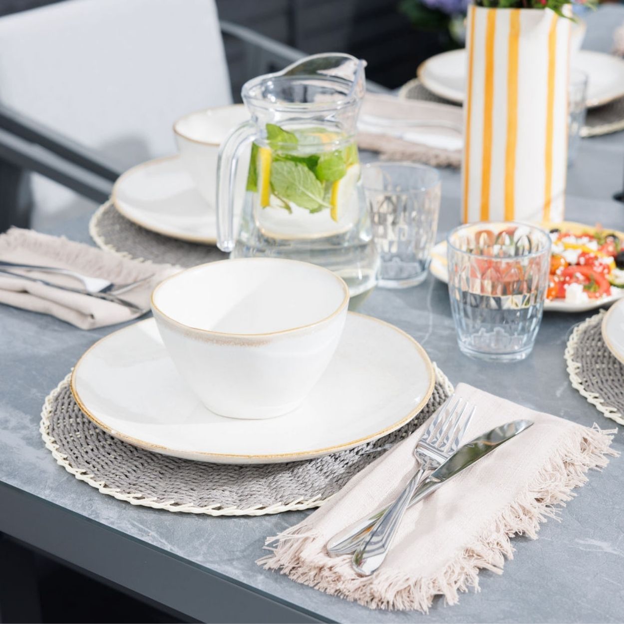 Handwoven Placemat Grey