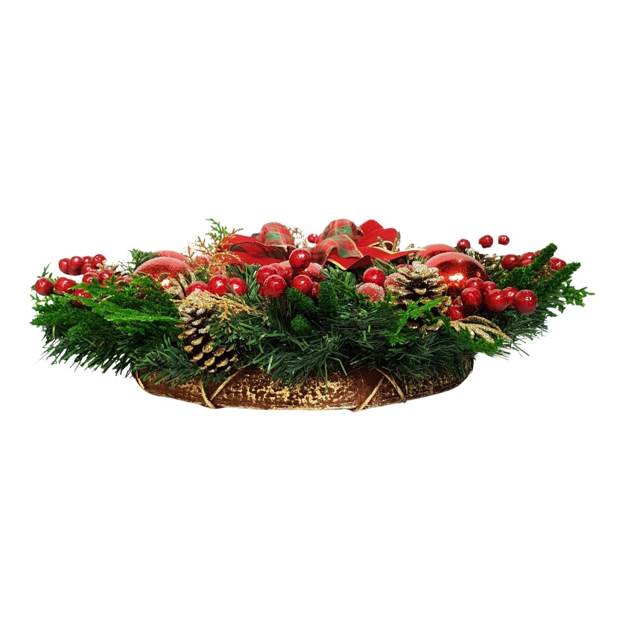 Wreath with Christmas Plaid