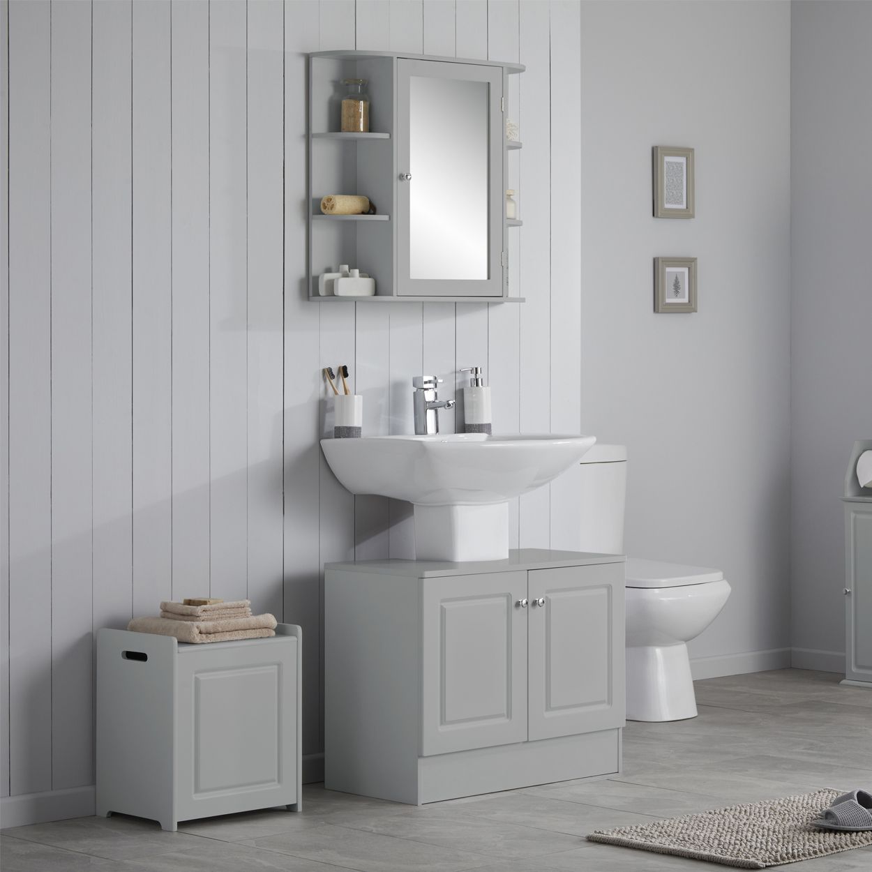 Chatsworth Grey Laundry Hamper